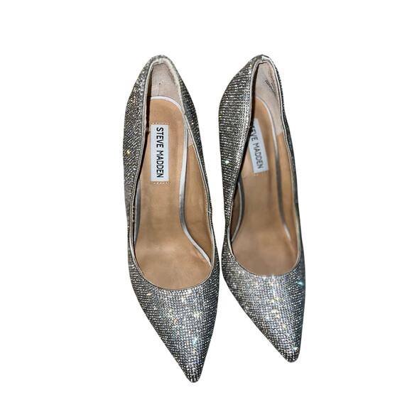 STEVE MADDEN Daisie Rhinestone Luxurious Heels size